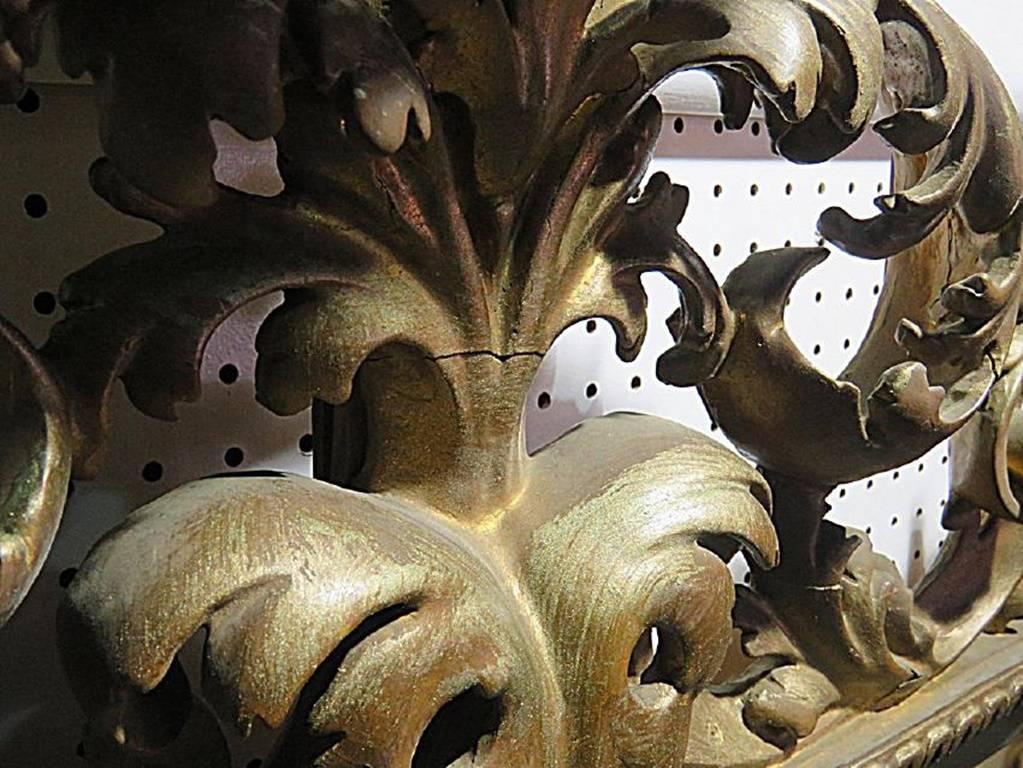 Large Florentine carved giltwood mirror.