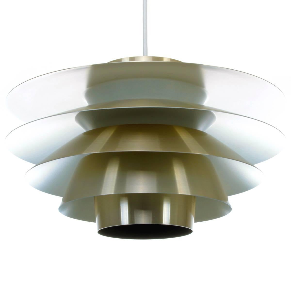 Scandinavian Modern Verona, Brass Pendant Light by Sven Middelboe for Nordisk Solar Compagni, 1980s For Sale