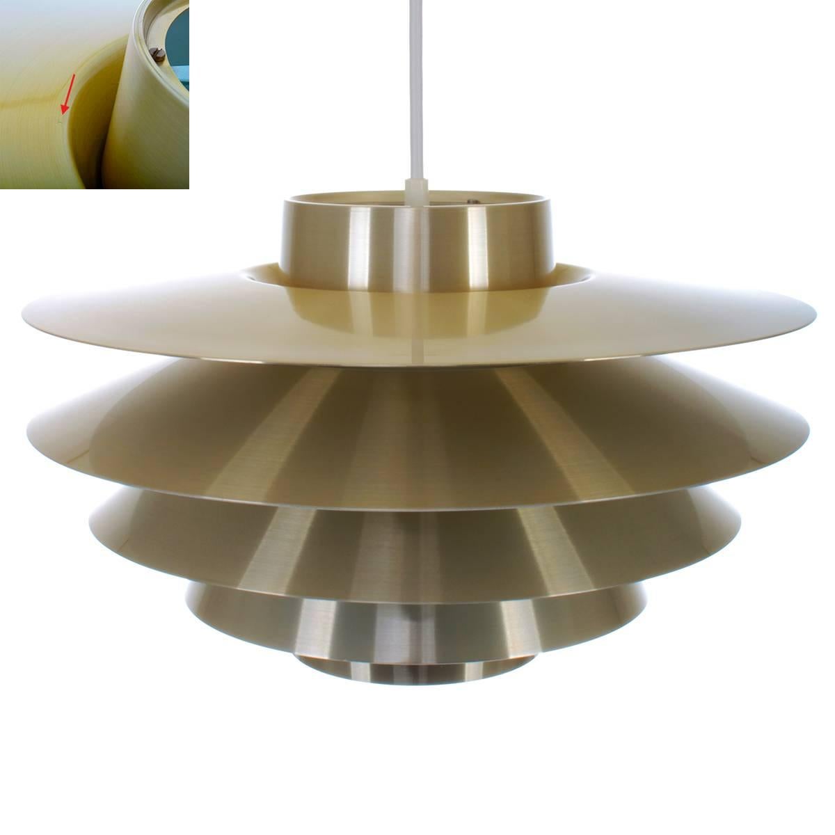 Danish Verona, Brass Pendant Light by Sven Middelboe for Nordisk Solar Compagni, 1980s For Sale