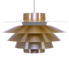 Verona, Brass Pendant Light by Sven Middelboe for Nordisk Solar Compagni, 1980s