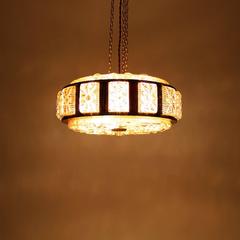 Prism Pendant by Vitrika, 1960s, Danish Midcentury Regency Style Hanging Light