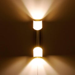 Pandean Sconce by Bent Karlby, Lyfa, Beautiful Yellow and Aluminium Wall Lamp