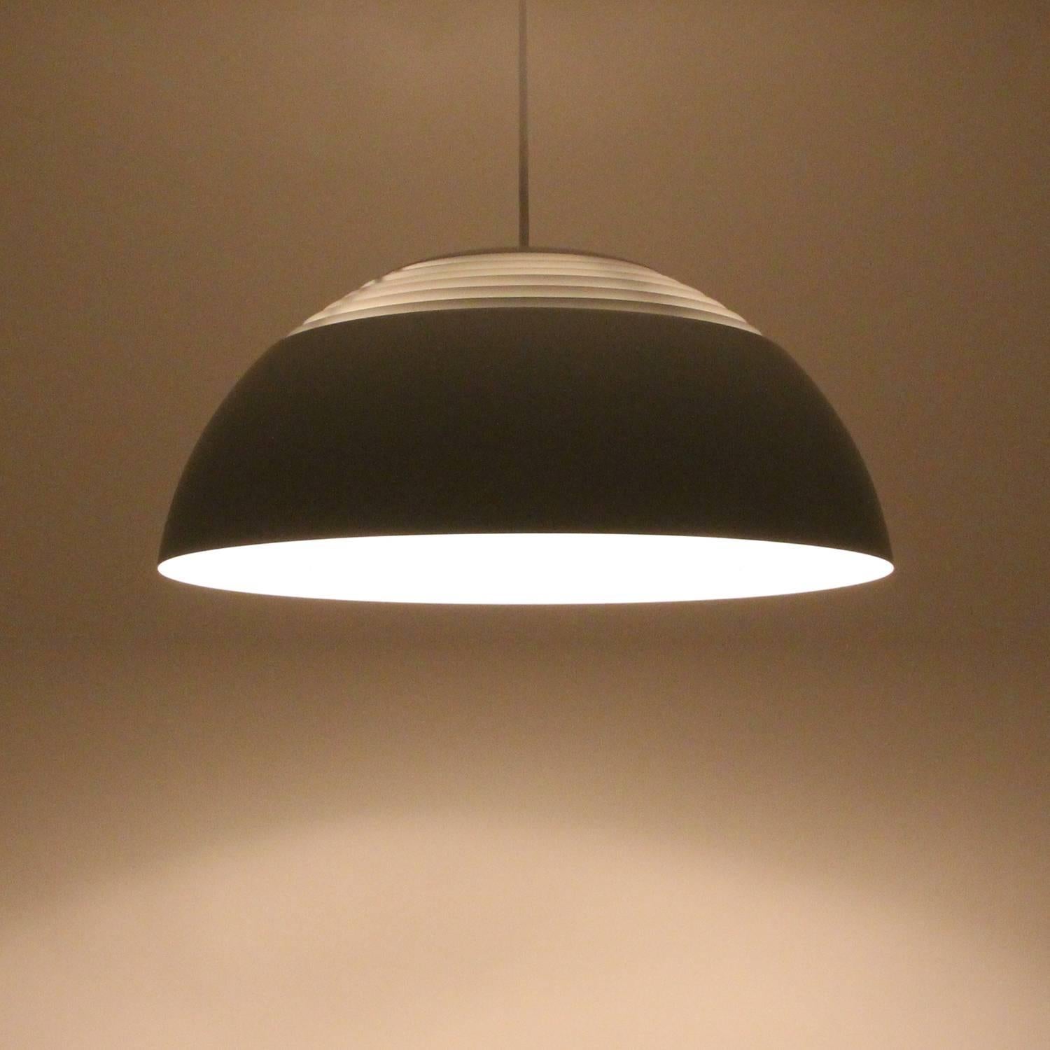 Danish AJ Pendant, Large Light Gray Hanging Lamp by Arne Jacobsen, 1957, Louis Poulsen