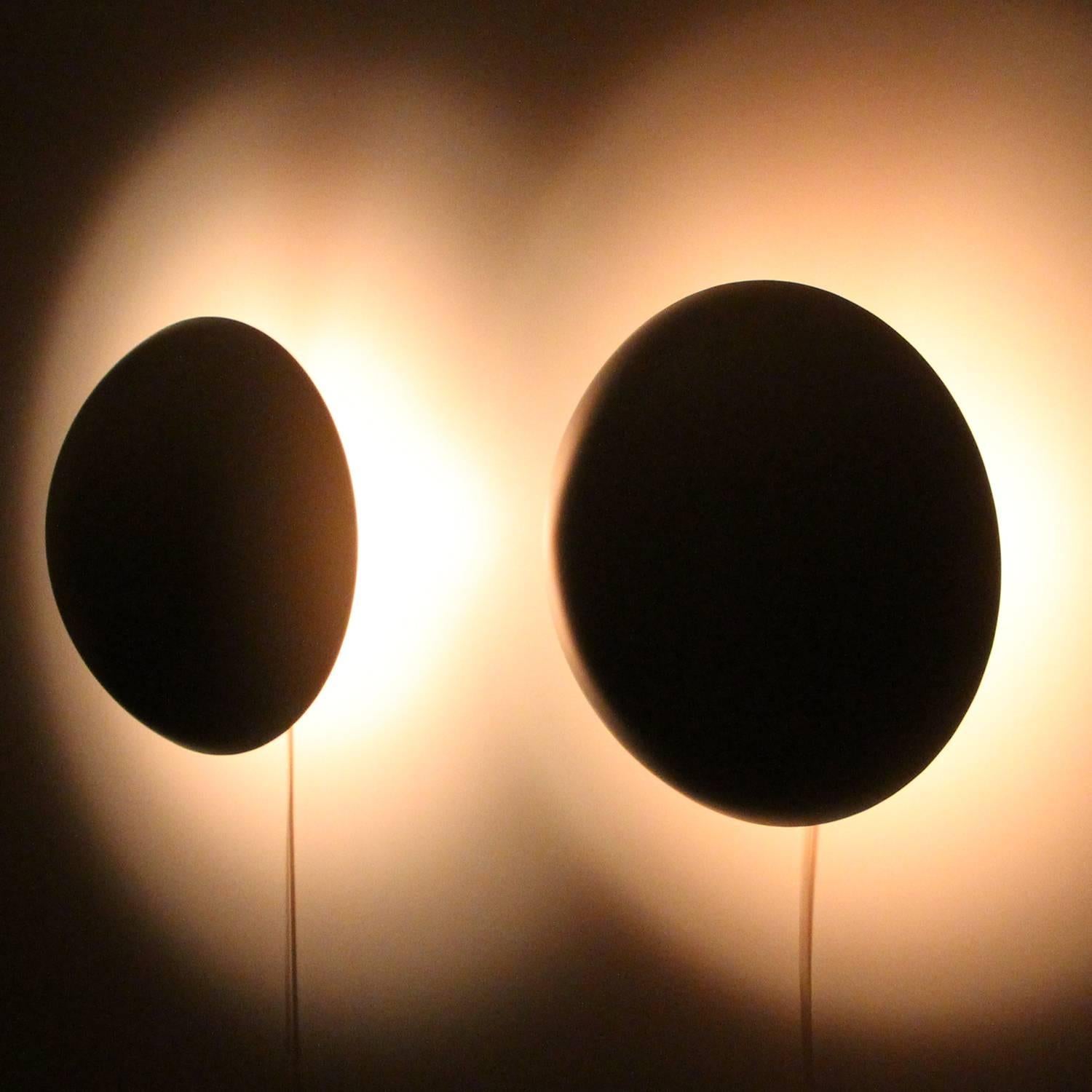 Steel P-Hat, Pair of Large Wall Lights by Poul Henningsen, 1961, Louis Poulsen