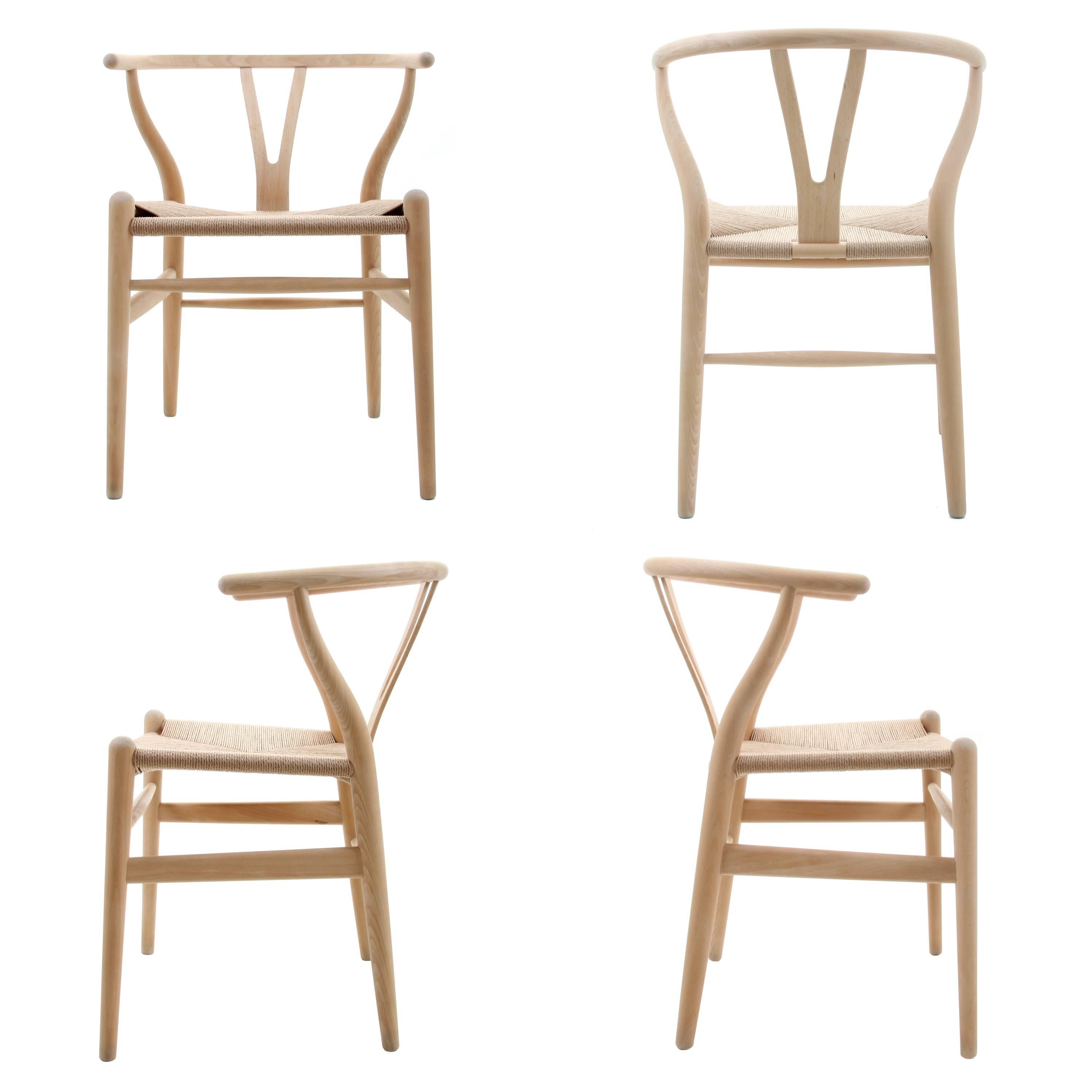 Danish CH24, Wishbone Chairs by Hans J Wegner for Carl Hansen & Son in 1949, Pair For Sale