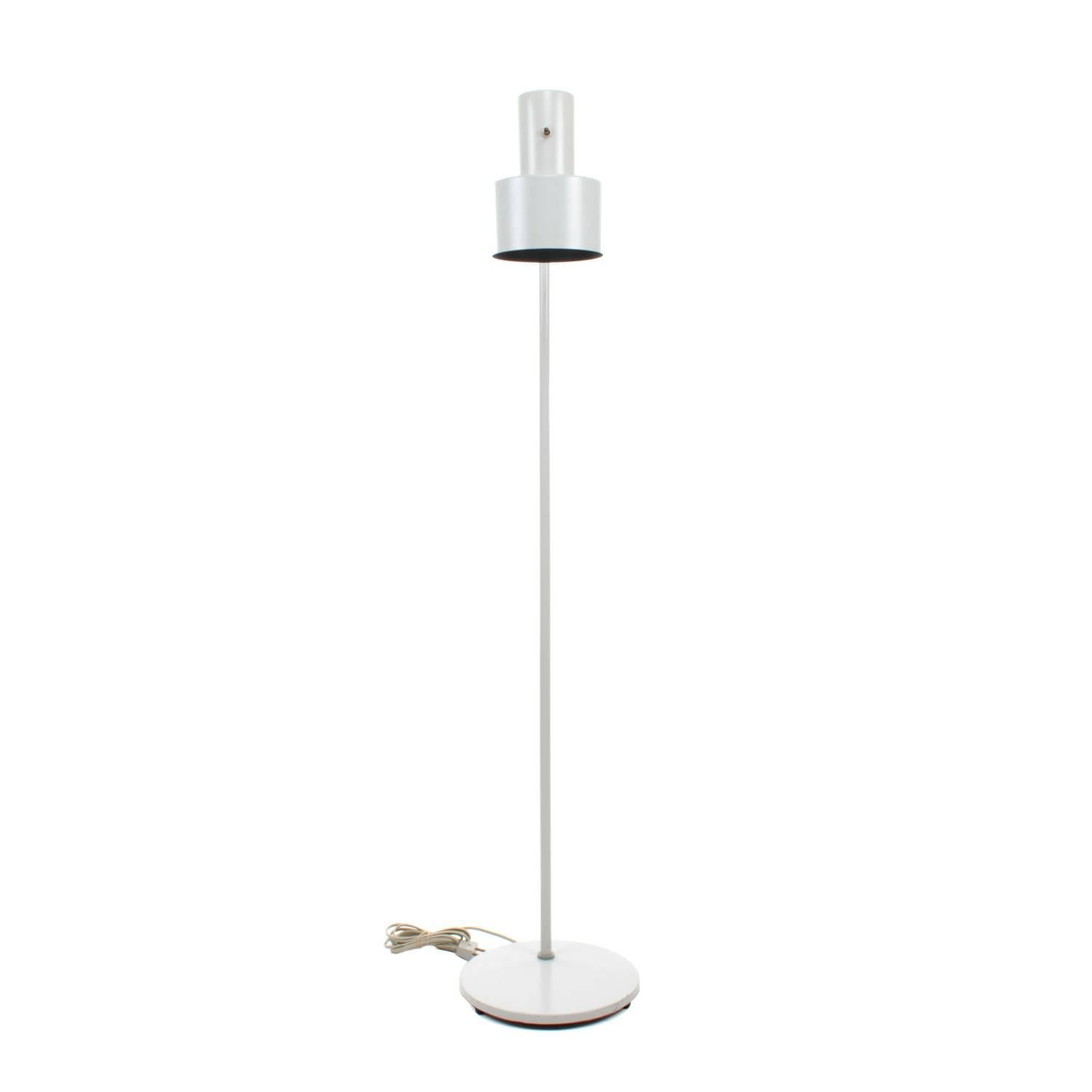 Scandinavian Modern Junior Floor Lamp, White Reading Lamp by Jo Hammerborg, Fog & Mørup, 1960s