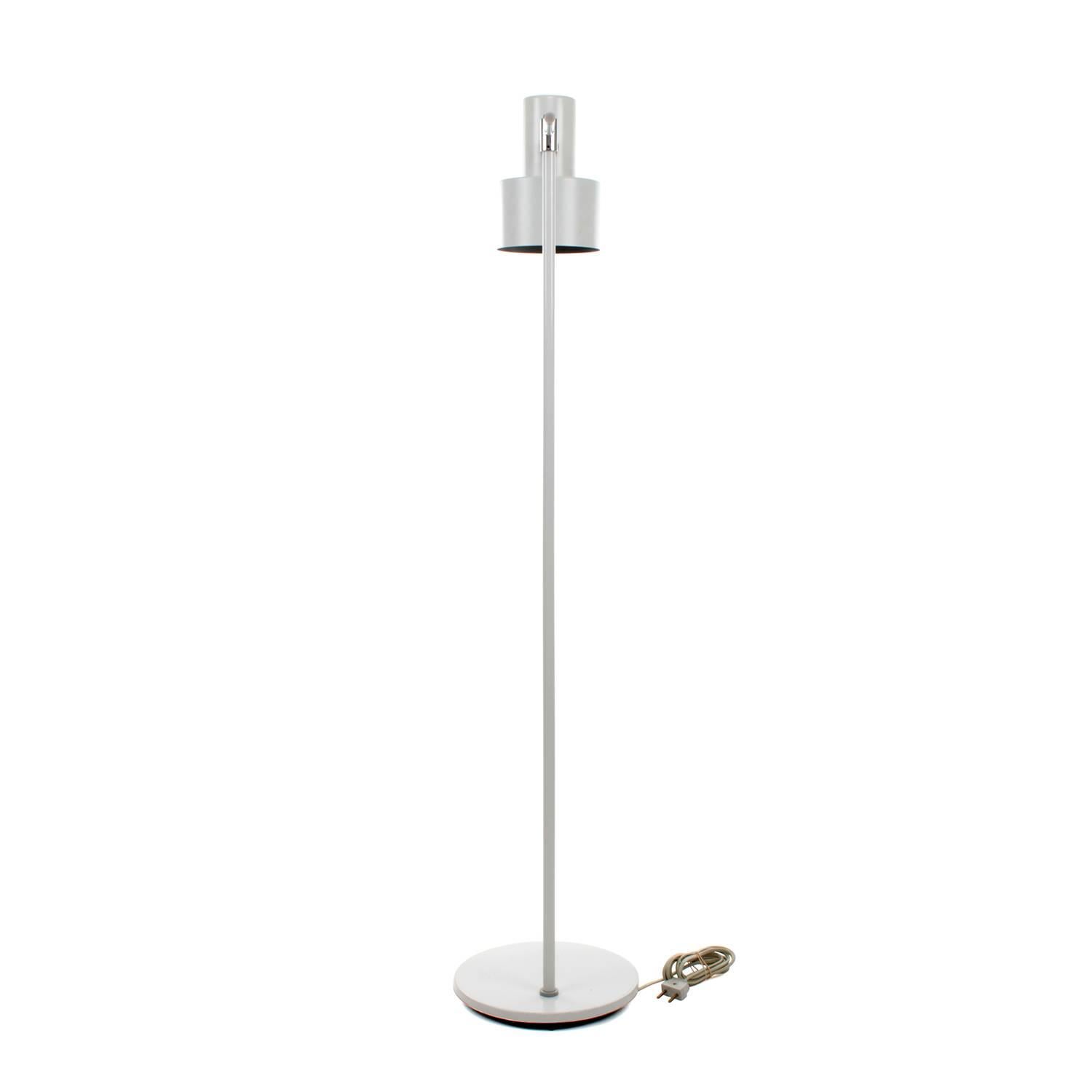 Danish Junior Floor Lamp, White Reading Lamp by Jo Hammerborg, Fog & Mørup, 1960s