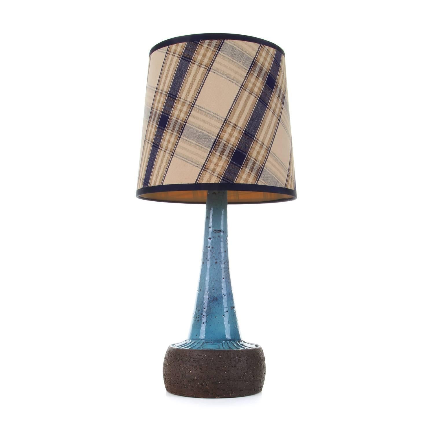 Mid-Century Modern Blue Stoneware Table Lamp by Sejer Keramikfabrik, 1960s