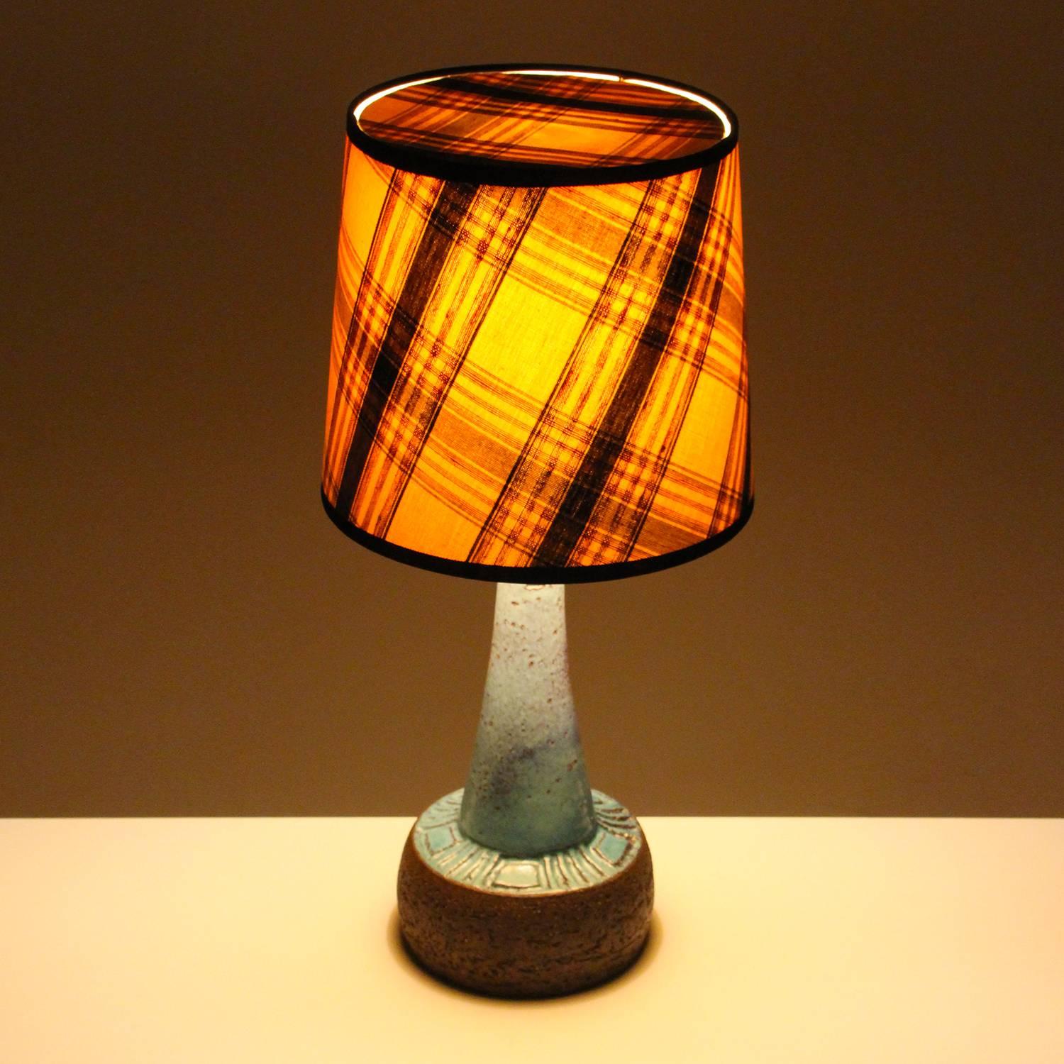 20th Century Blue Stoneware Table Lamp by Sejer Keramikfabrik, 1960s