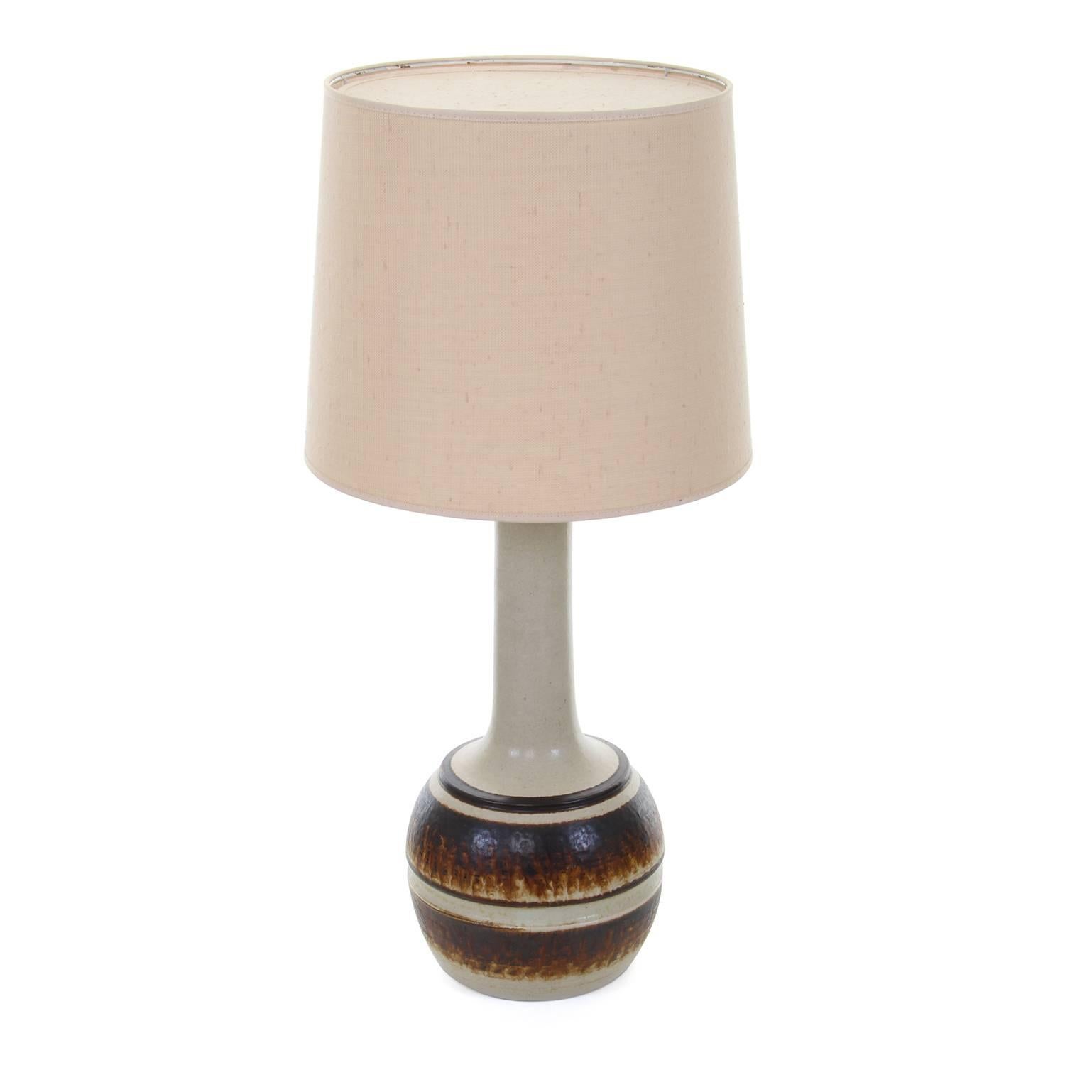 Large Stoneware Table Lamp by Axella Design, 1970s, Danish Modern Table Light In Excellent Condition For Sale In Frederiksberg, DK