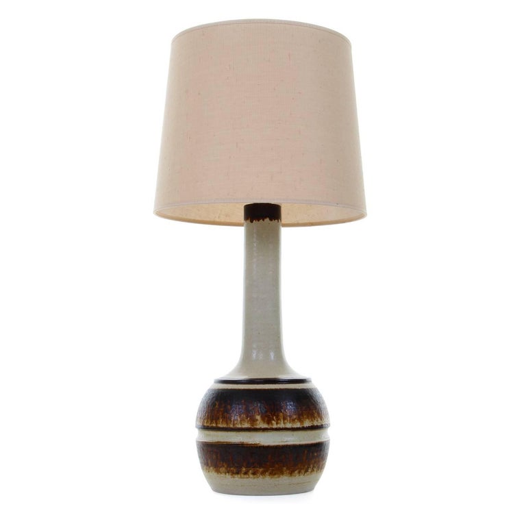 Mid-Century Modern Large Stoneware Table Lamp by Axella Design, 1970s, Danish Modern Table Light For Sale