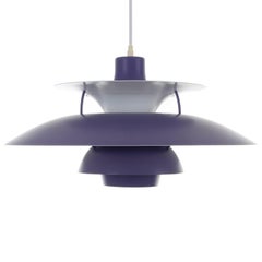 PH 5, Purple Danish Ceiling Light by Poul Henningsen, 1958, Louis Poulsen