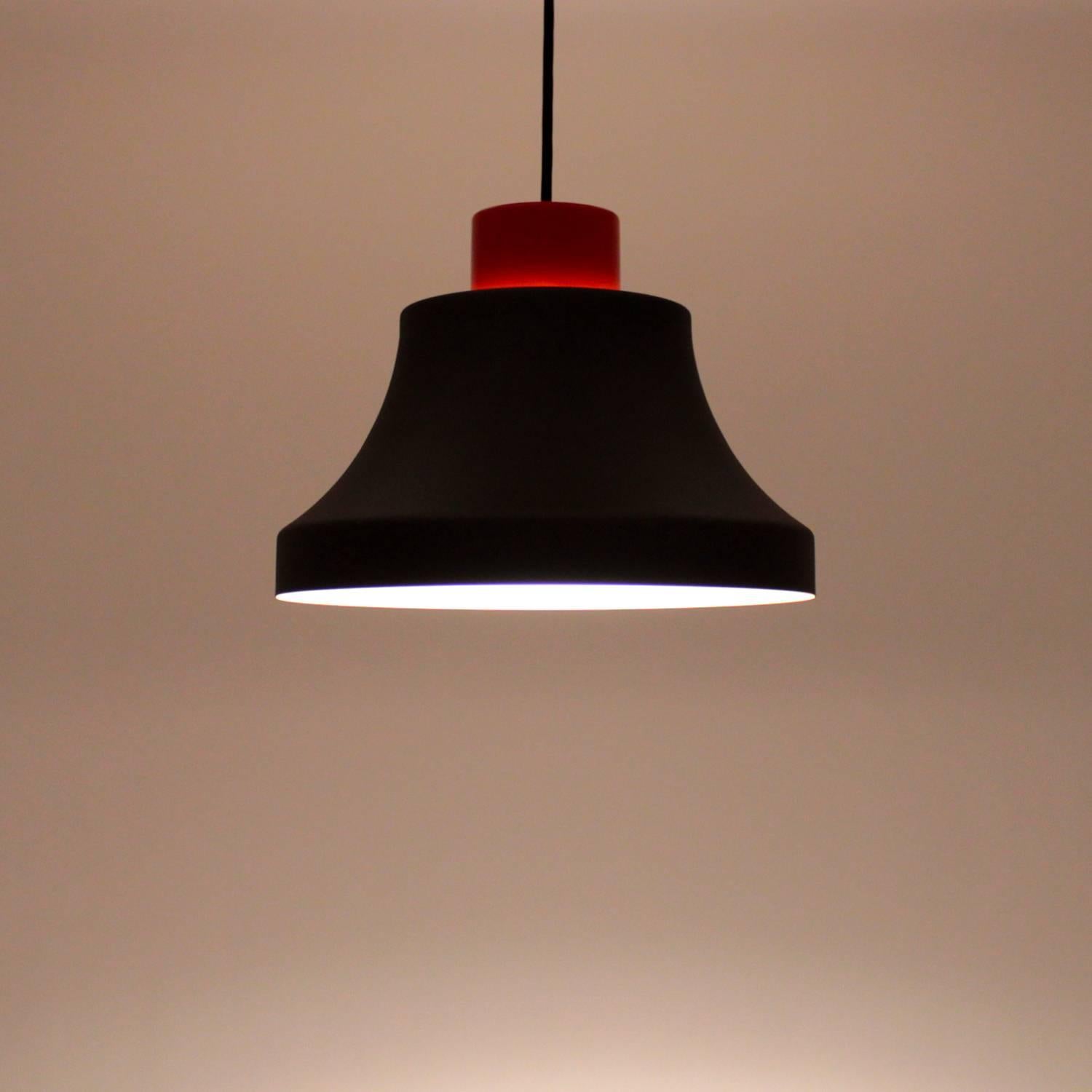 Askepot (means Cinderella in Danish) is designed by Jo Hammerborg for Fog & Mørup in 1976-1977 - beautiful Industrial-style hanging lamp, unusual Hammerborg design.

This bell shaped pendant light is an unusual Hammerborg design without any of his