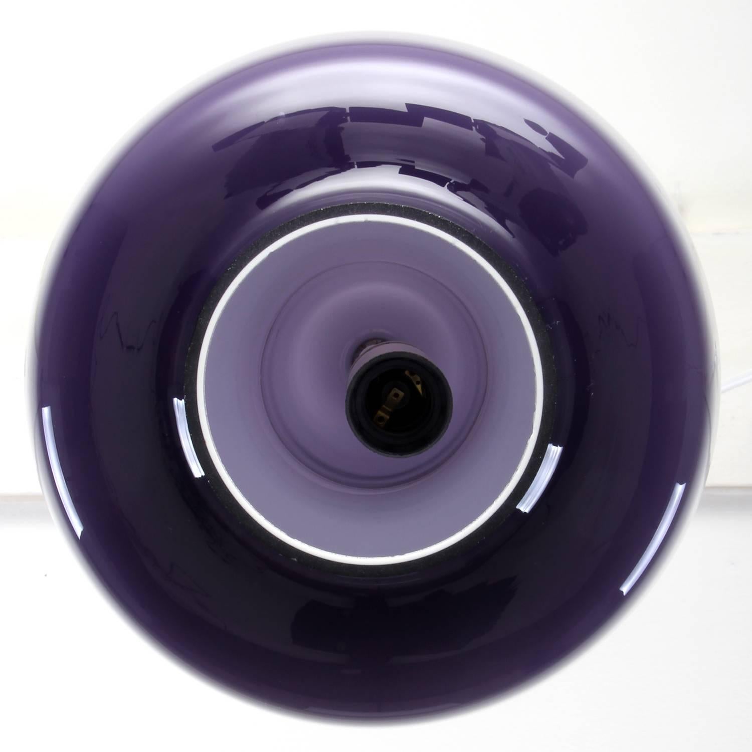 Kreta, Purple Blown Glass Light by Jacob E. Bang, 1964, Fog & Mørup, Holmegaard For Sale 1