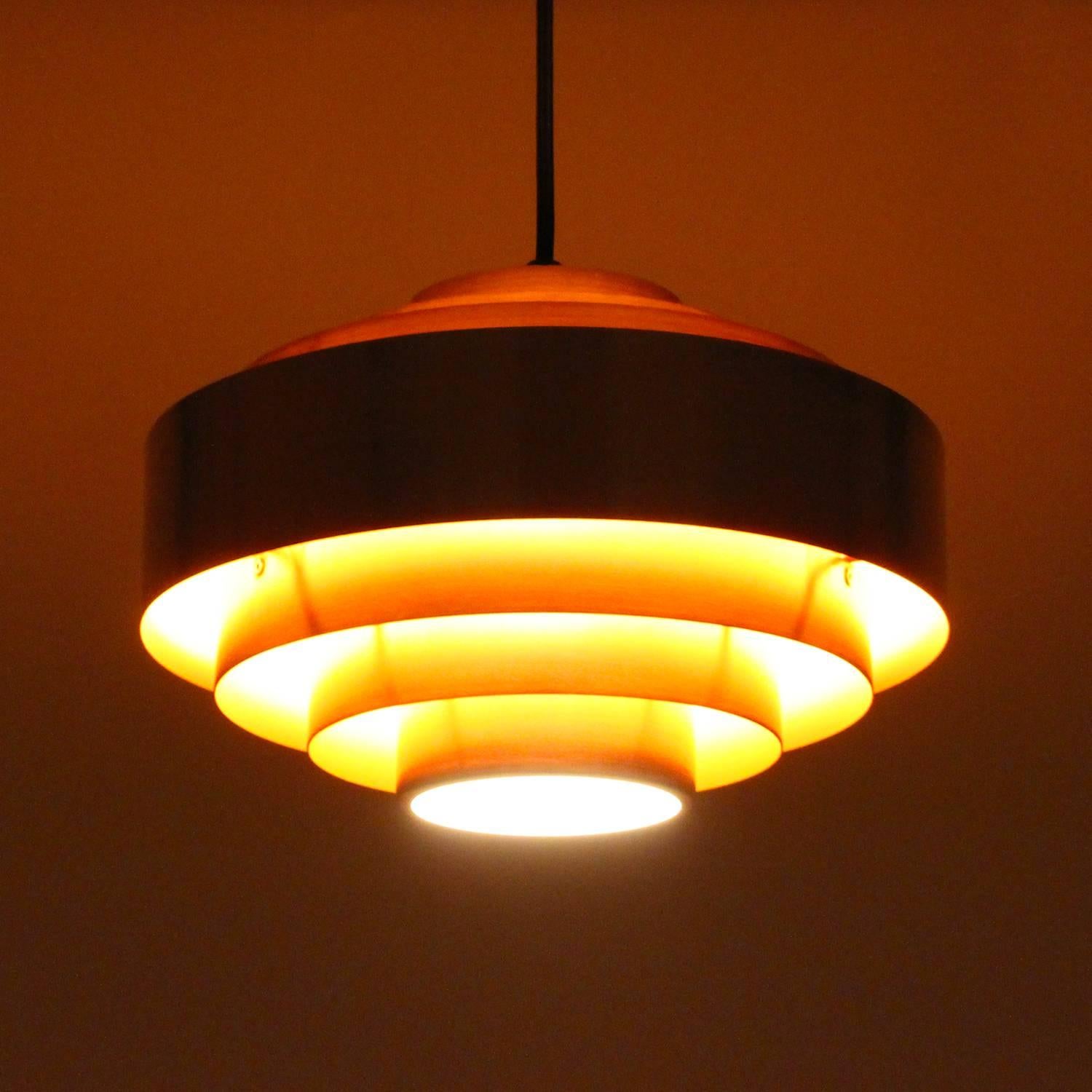 Danish Ultra, Copper Pendant Light by Jo Hammerborg, 1963, Fog & Mørup For Sale