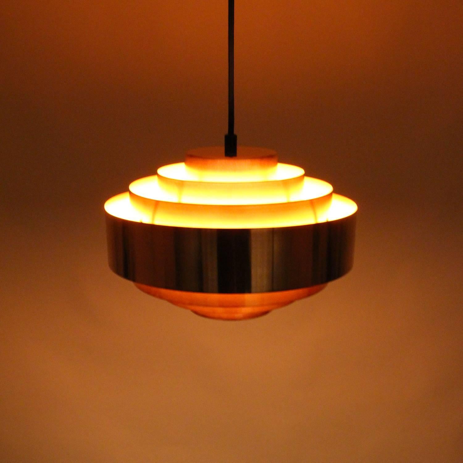 Ultra, Copper Pendant Light by Jo Hammerborg, 1963, Fog & Mørup In Excellent Condition For Sale In Frederiksberg, DK