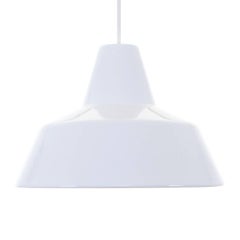 White Enamel Pendant Light by Louis Poulsen, 1960s Industrial Ceiling Lighting
