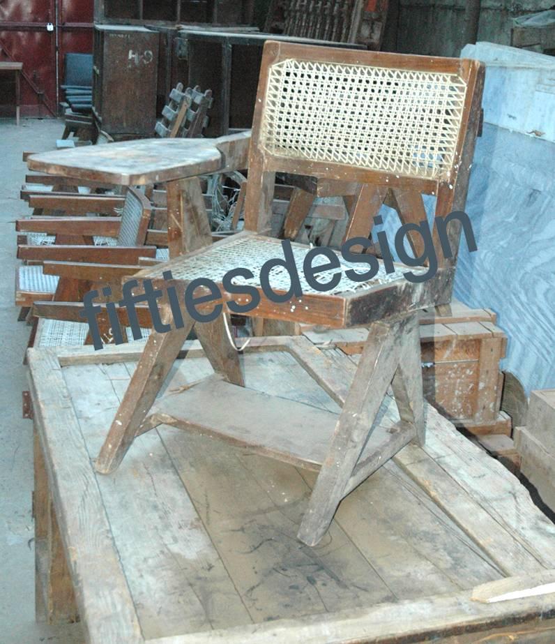 Pierre Jeanneret Writing Cane Chair For Sale 1