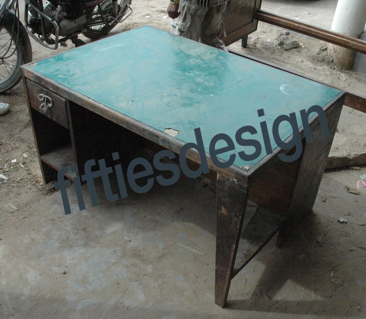 Pierre Jeanneret Office Desk with Original Lettering 1