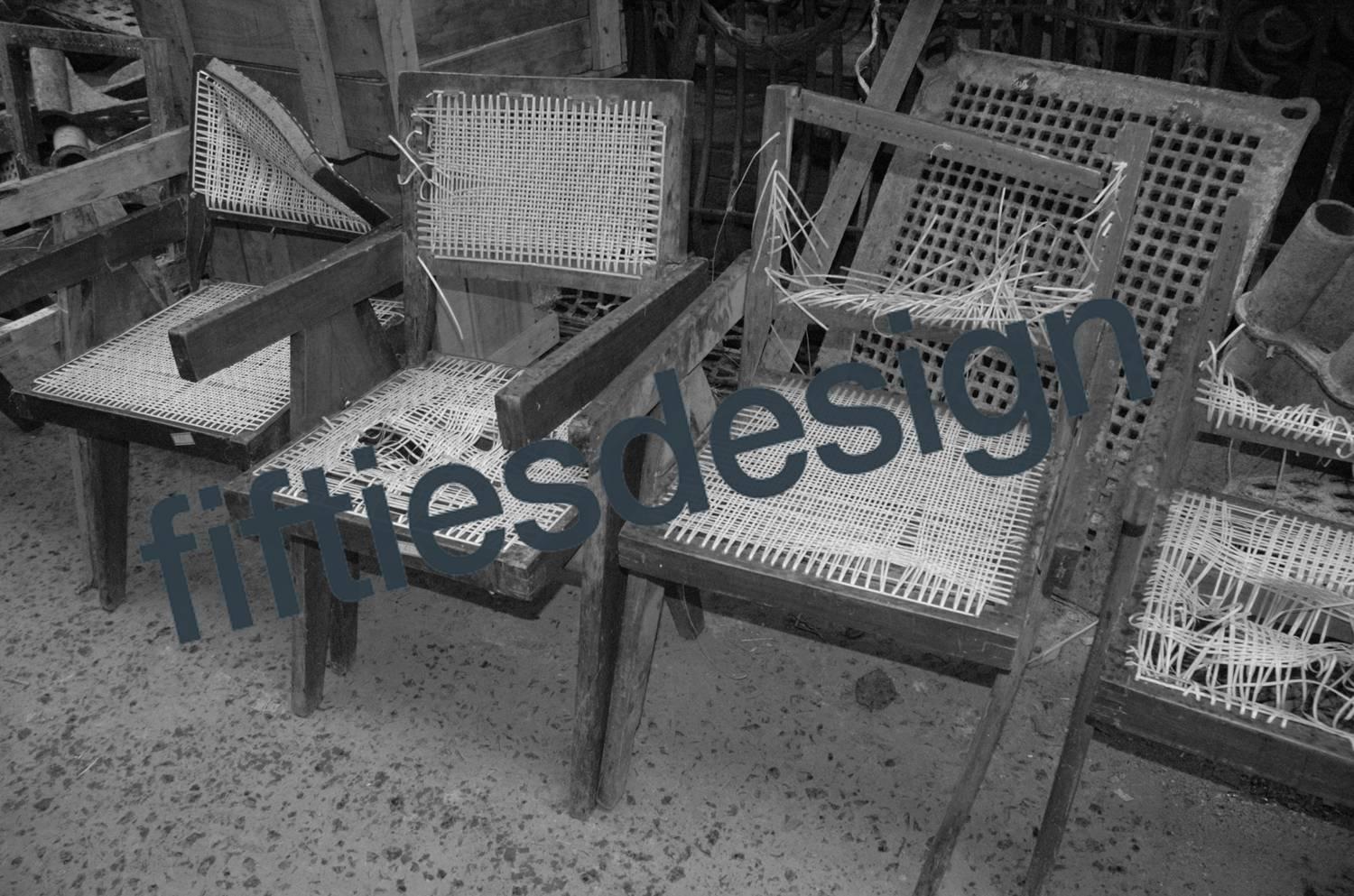 Pierre Jeanneret, Rare Set of 12 Office Chairs 3