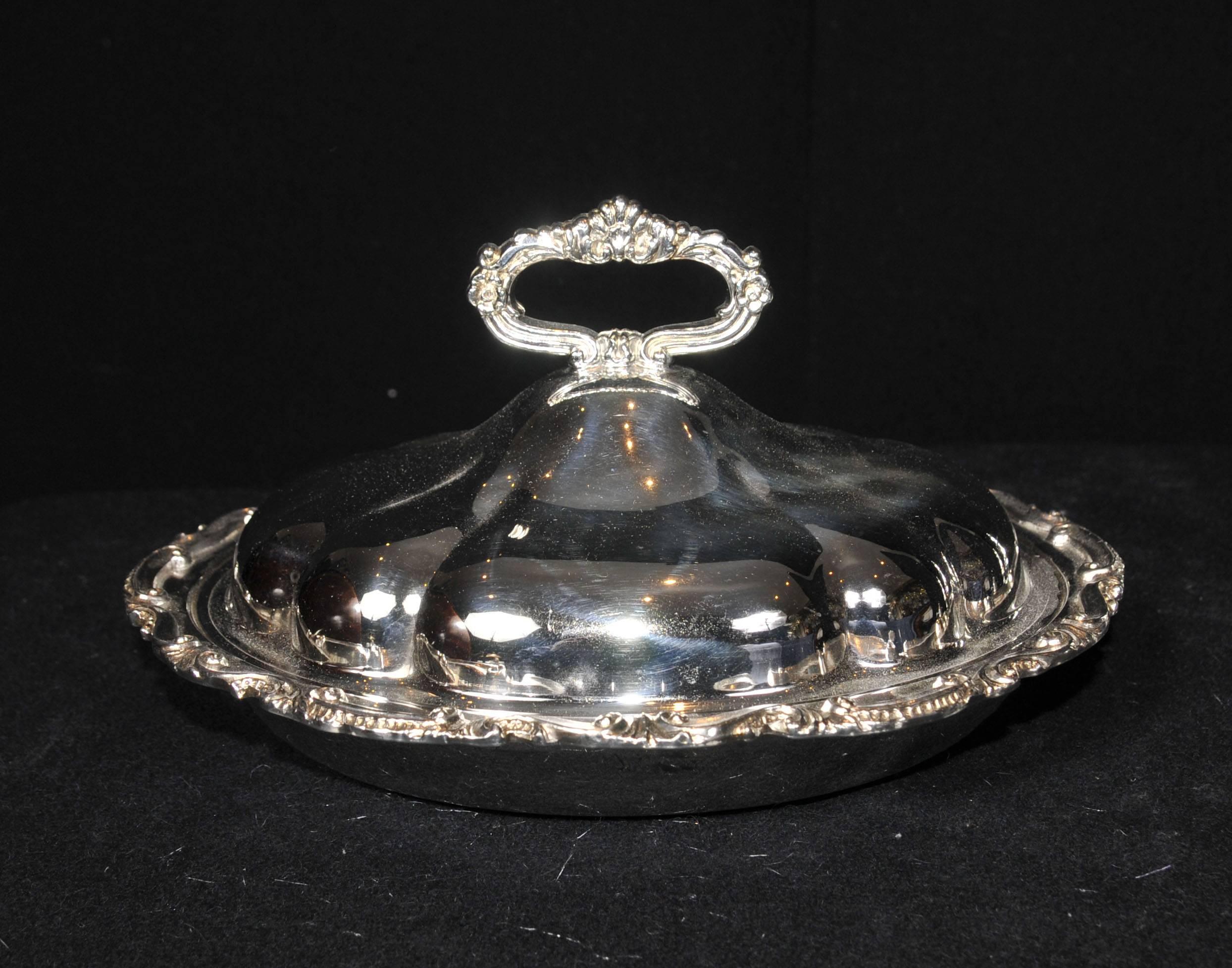 English Victorian Style Silver Plate Lazy Susan Server For Sale 2