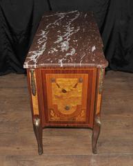 Antique French Chest of Drawers Commode with Cherub Inlay
