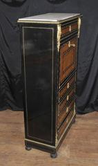 Ancienne armoire secrétaire Napoléon III en marqueterie Nacre