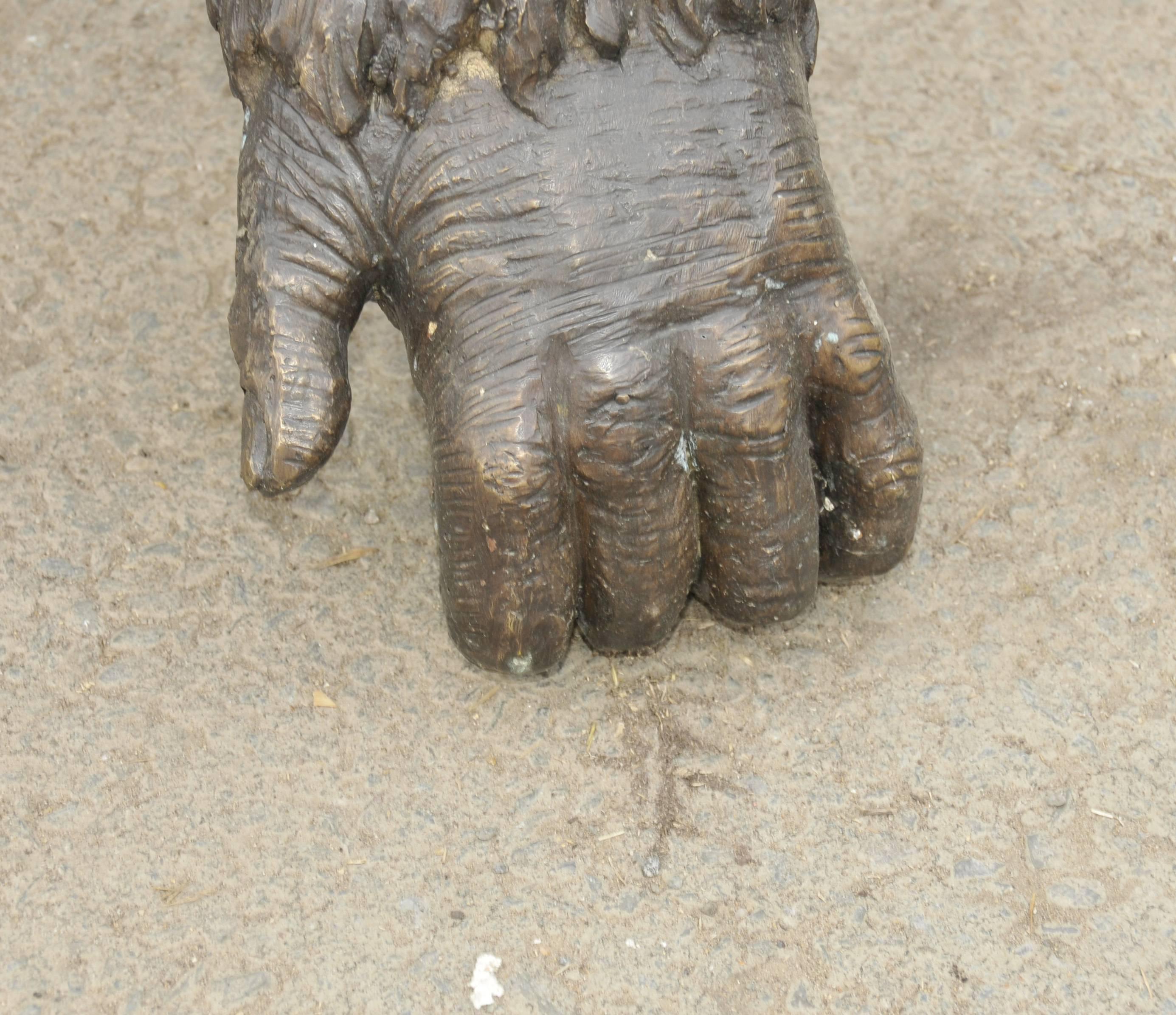 Lifesize Bronze Gorilla Statue Casting Animal Primate For Sale 1