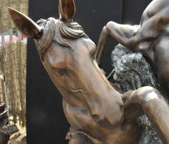 English Bronze Leaping Horse Fountain Garden Water Feature