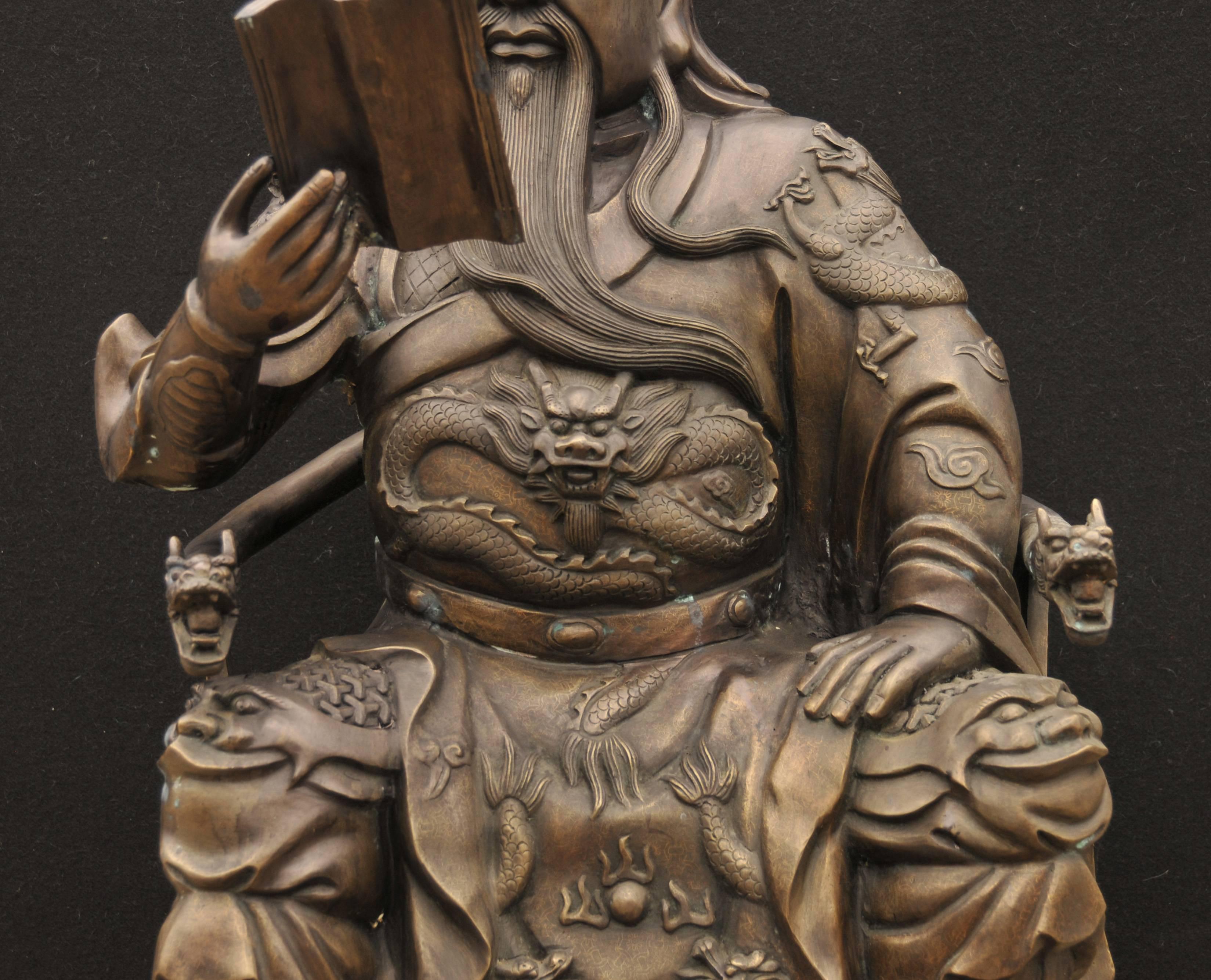 samurai garden statue