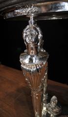 French Empire Style Silver Plate Side Occasional Table