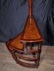 Victorian Style Library Steps in Mahogany Ladder Step Bookcase