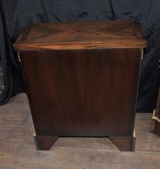 Pair of French Empire Style Cabinets Sevres Porcelain Cherub Plaques Chests