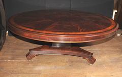 Regency Style Round Dining Table Flame Mahogany Centre Tables