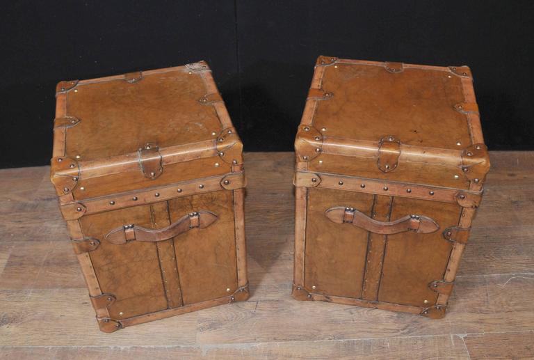 Steamer Trunk Luggage Box Case Side Table