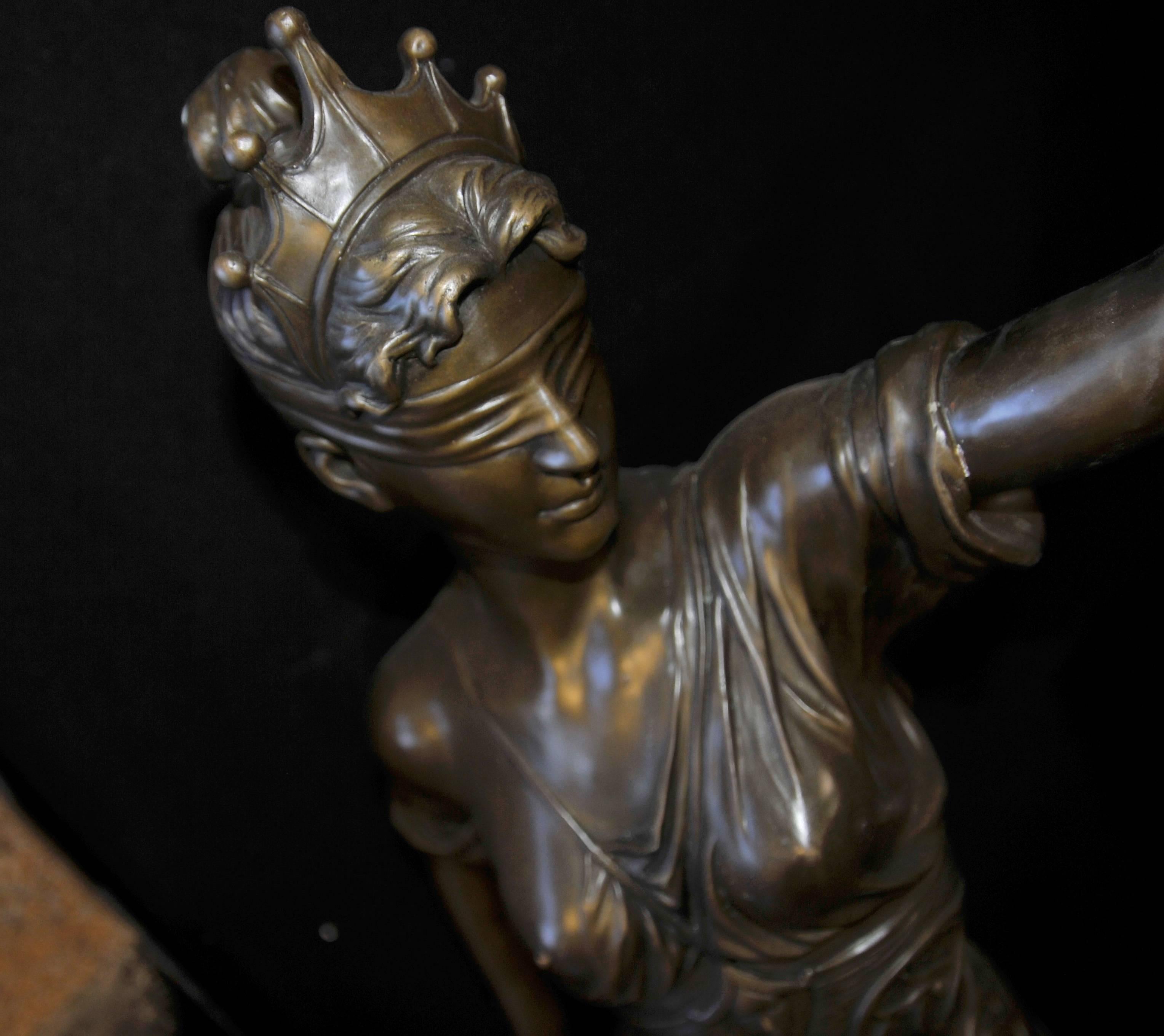 Extra Large Lifesize French Bronze Lady Justice Scales Statue 3