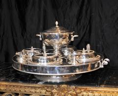 Sheffield Silver Plate Lazy Susan Dumbwaiter Server