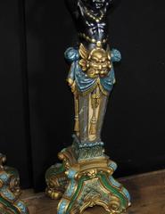 Pair of Italian Cherub Venetian Torcheres Column