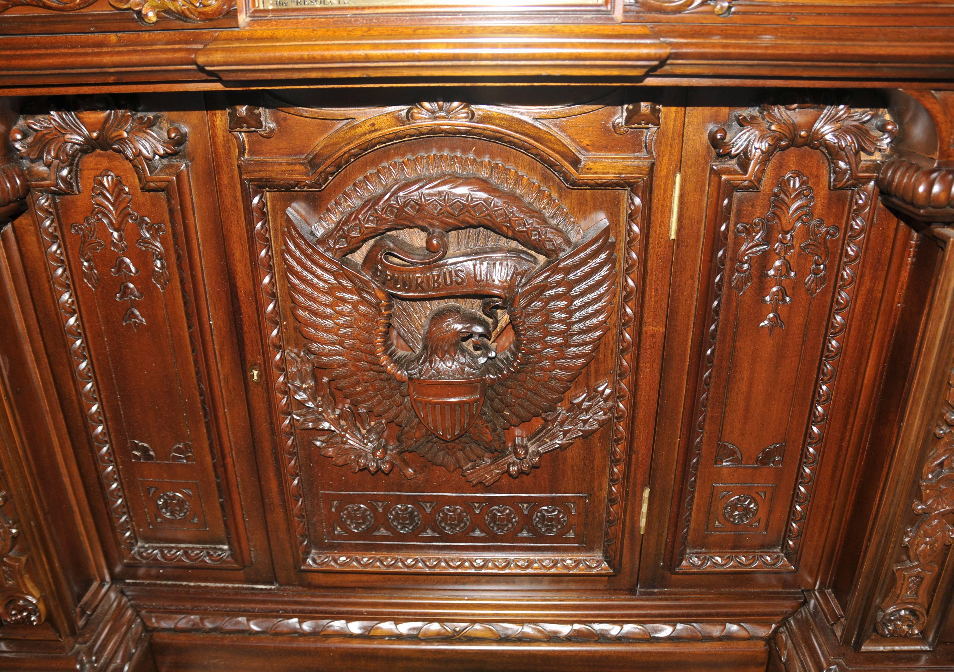 Mahogany Presidents Partners Desk Resolute Replica For Sale 3