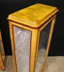 Pair of Art Deco Style Display Cabinets Glass Fronted Bijouterie
