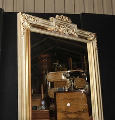 French Empire Style Painted Console Table and Mirror Set