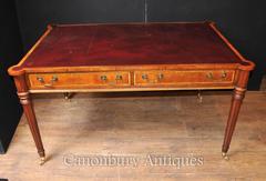Sheraton Style Desk in Walnut Writing Table English Furniture