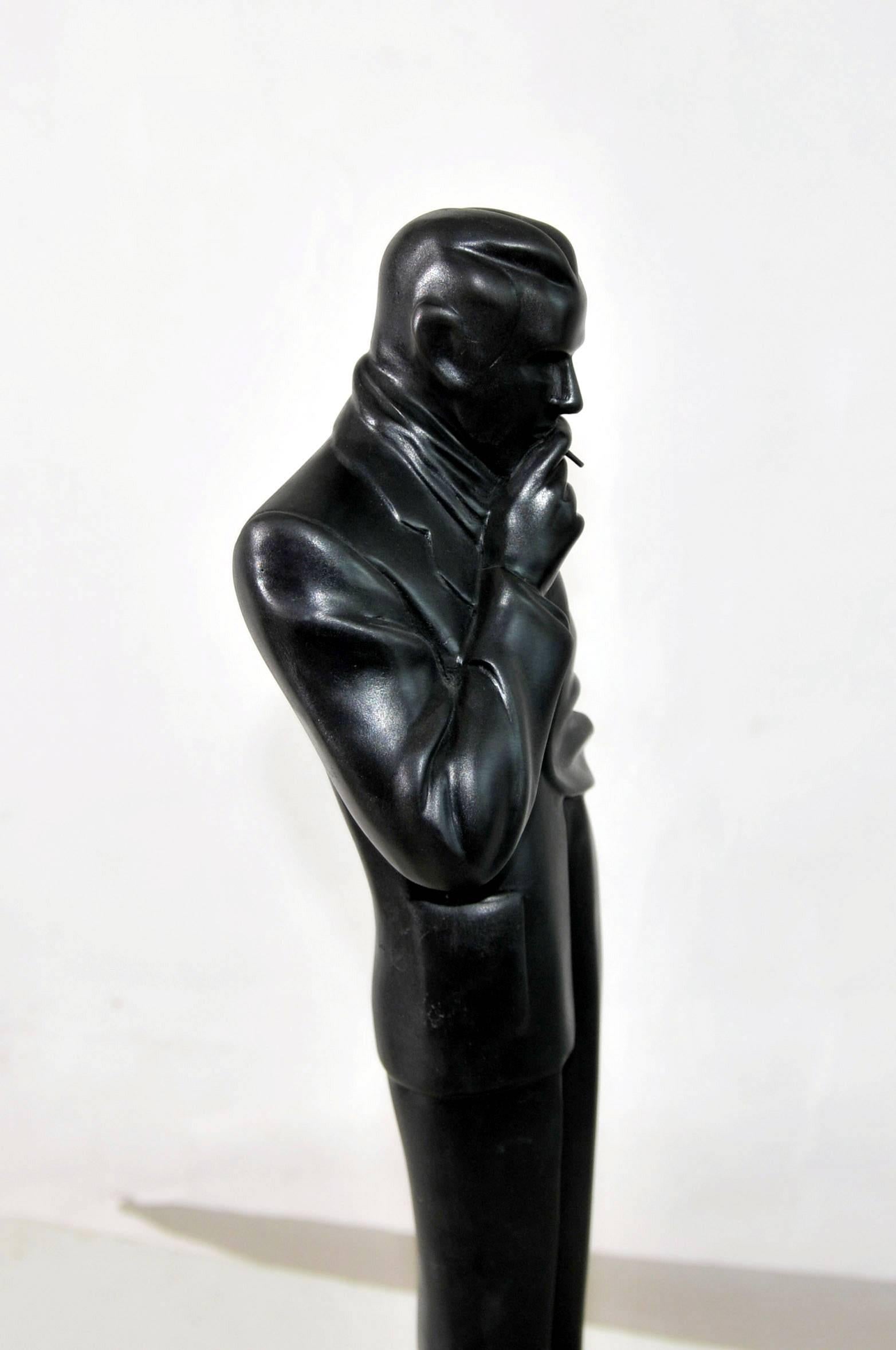 Art Deco Style Bronze Casting the Smoker J.C Leyendecker For Sale 1