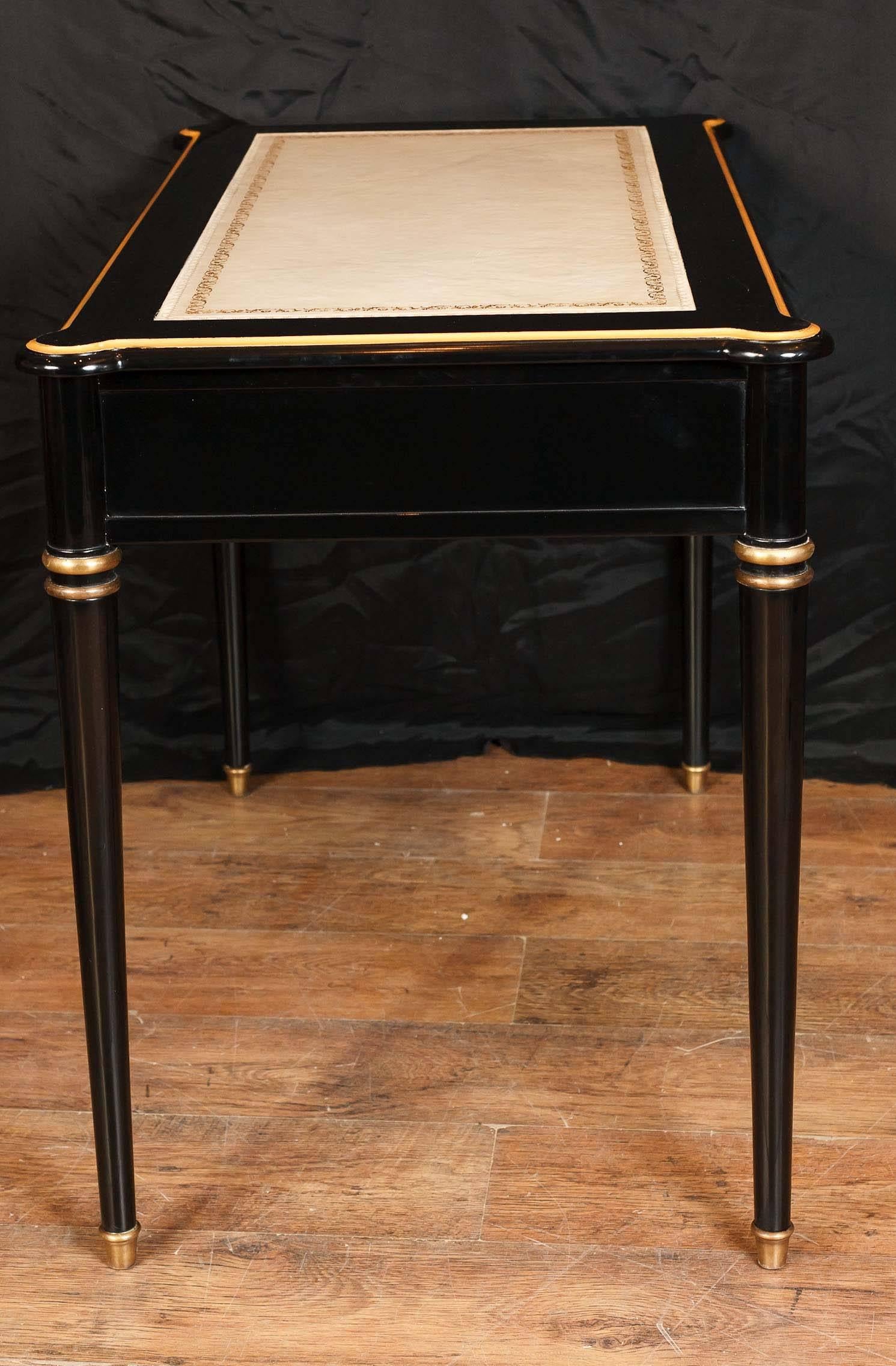 Regency Lacquer Desk Writing Table Bureau Plat For Sale 3