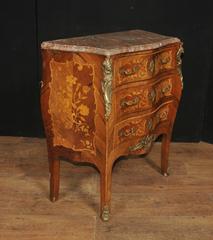 Antique French Empire Bombe Commode Chest of Drawers, 1890
