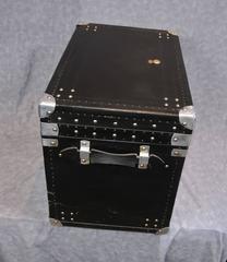 Pair of Leather Steamer Trunk, Side Coffee Tables Prince Wales Plume