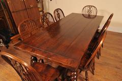 Kitchen Dining Set Refectory Table Windsor Chairs