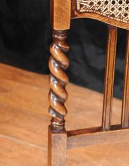 Set of Eight Barley Twist Dining Chairs Kitchen Farmhouse Chair