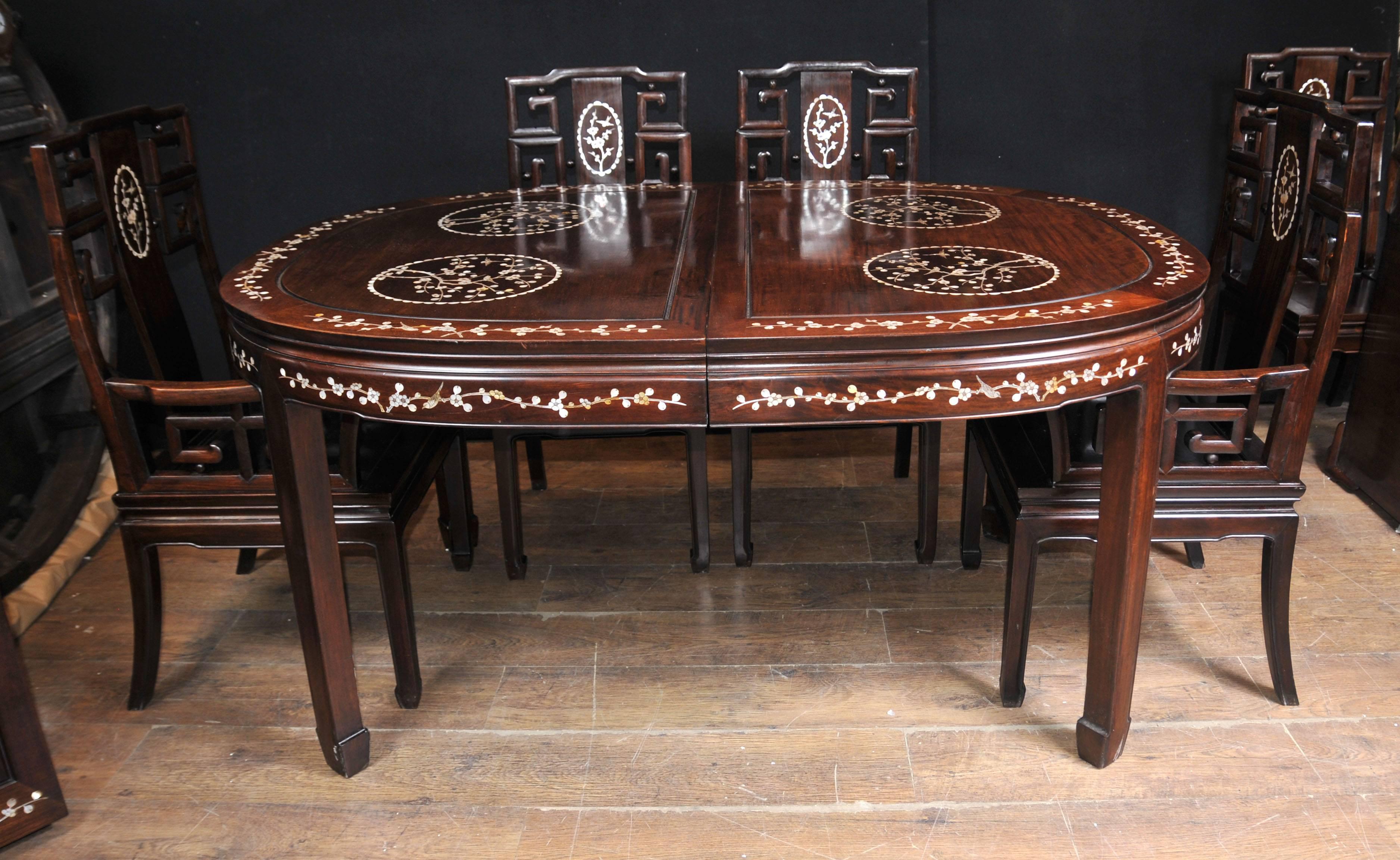 mother of pearl dining table set