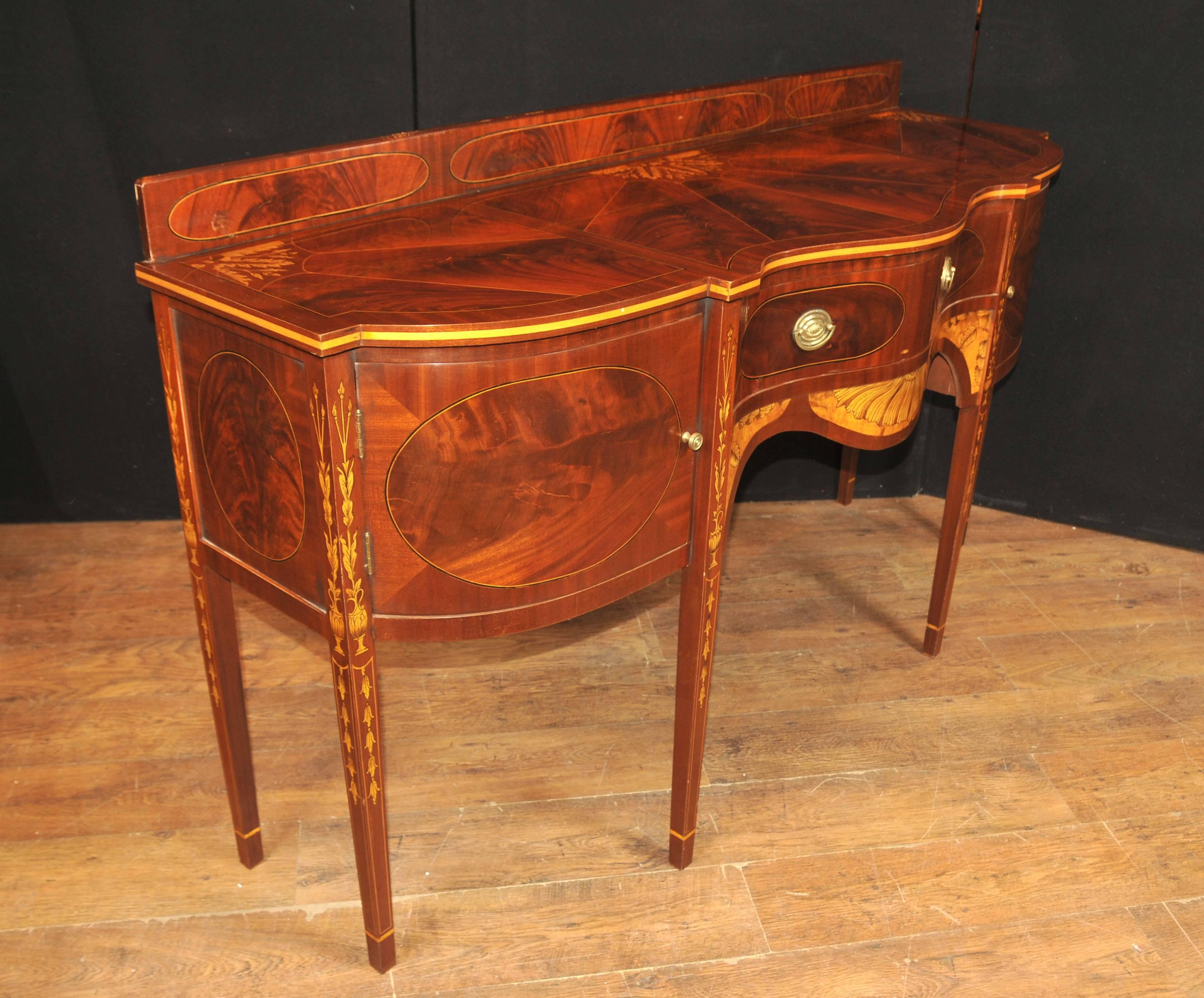 Hepplewhite Style Mahogany Sideboard Server Buffet For Sale 5
